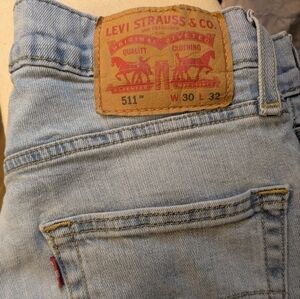 Men Levi's Sky Blue 511 Slim Fit Jeans 30x32 Pre-loved Great Condition